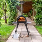 " Limited Stock" Green Machine - Stainless Steel Pizza Oven - With Stand, Side Shelves And Stone Base